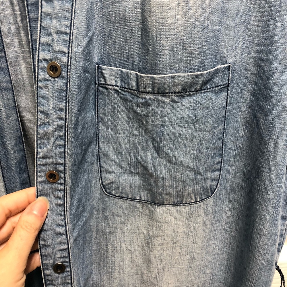 Asos Signature 8 Belted Chambray Button Down Dress - image 4